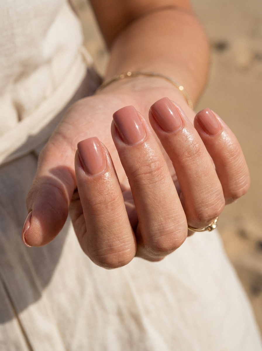 Nude Square Nails als Nägel Square Sommer Inspiration 2026